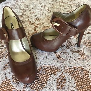 Madeline Girl brown heels with buckle